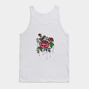 Colorful chandelier floral sketch. Tank Top